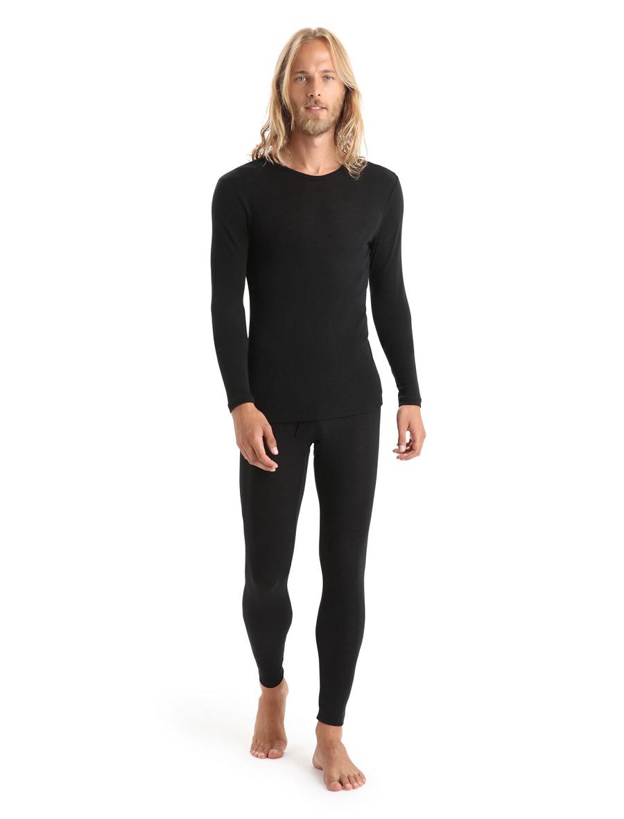 Base Layers Icebreaker Merino 175 Everyday Thermal Leggings With Fly Homme Noir | FR 1400ZUTG